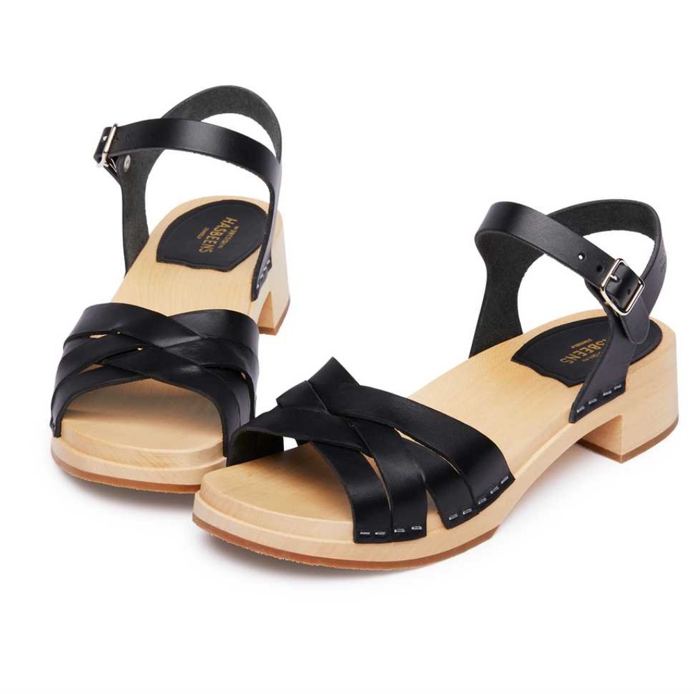 Swedish Hasbeens New Braided Low Sandals NWT Size 37